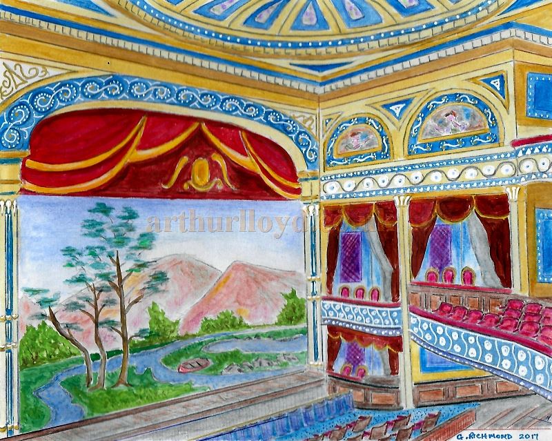 A Watercolour depicting the 1872 Auditorium of the Her Majesty's Theatre, Aberdeen, later the Tivoli Theatre - By George Richmond, May 2017. 