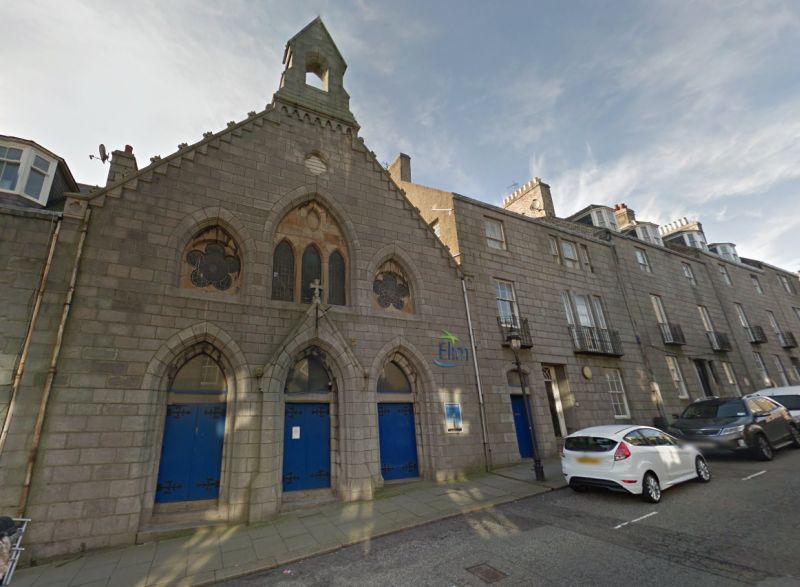 A Google StreetView Image of the former Theatre Royal, Aberdeen, today the Elim Pentecostal Church - Click to Interact.