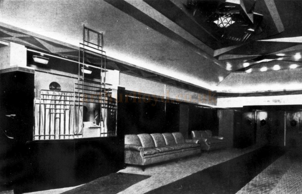 The Entrance Vestibule of the Adelphi Theatre when it first opened in 1930 - From The Architect's Journal, 3rd of December 1930.