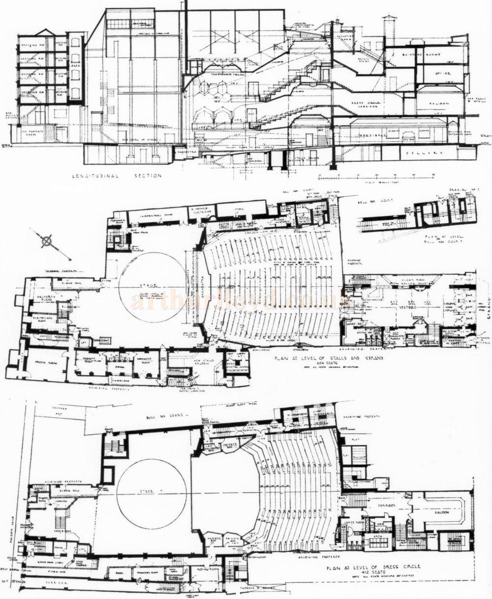 Ernest Schaufelberg's Plans of the Adelphi Theatre in 1930 - From The Architect's Journal, 3rd of December 1930.