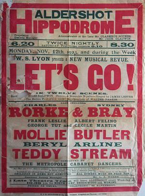 Poster for 'Let's Go!' A Musical Revue at the Aldershot Hippodrome in November 1923 - Courtesy Stephen Wischhusen.
