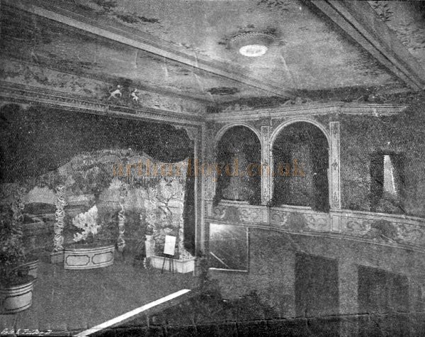The Auditorium and Stage of the New Theatre Royal, Aldershot from a programme for the Theatre in October 1902 - Courtesy Simon Moss, stagememories.