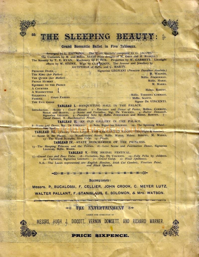 Charles Morton's Testimonial Matinee at The Royal Alhambra Theatre March 19th, 1891