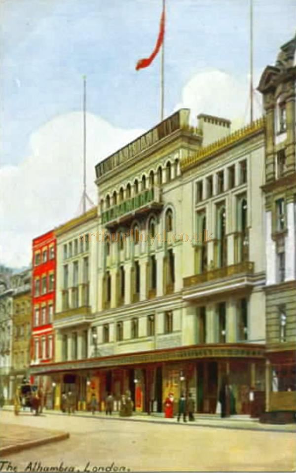 An early Postcard showing the Alhambra Theatre, Leicester Square