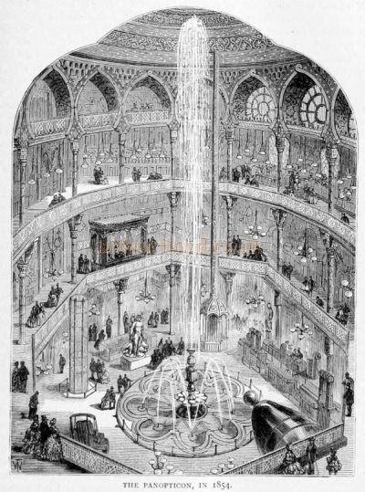The Interior of the Panopticon in 1854 - From Old and New London Volume 3, 1887.