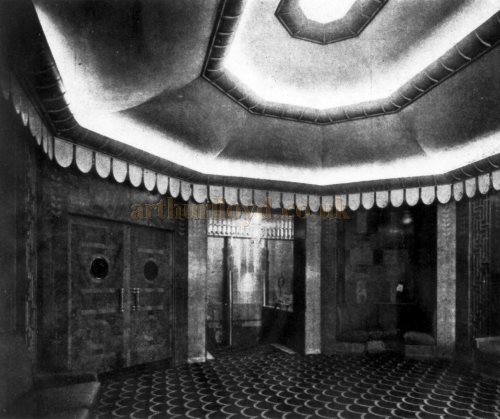 The Upper Foyer of the New Victoria Theatre when it first opened in 1930 - From The Architect's Journal, 22nd of October 1930.