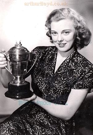 Windmill Girl of the Year 1950 - Margaret Cooper with The Emile Littler Cup - Courtesy Margaret Law.