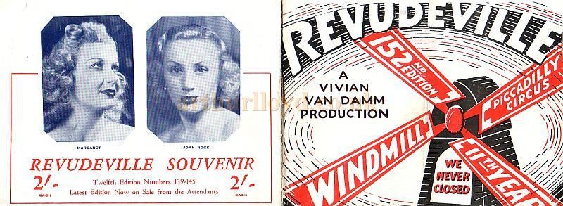 The Windmill Theatre Wartime Revudeville Programme 152nd Edition
