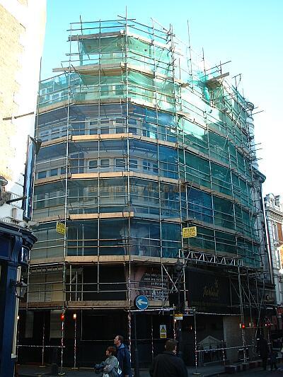 The Rear Elevation of the Windmill Theatre During renovation work in 2003
