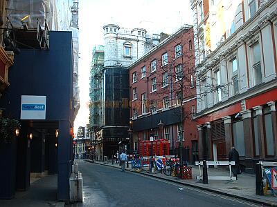 Windmill Street, The Windmill Theatre and The Lyric Theatre Dressing Rooms and Stage Door 2003