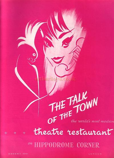 Conversion of the London Hippodrome into 'The Talk Of The Town' 