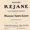 Leaflet insert for 'Rejane' inside a Programme for the London Hippodrome - May 2nd 1910