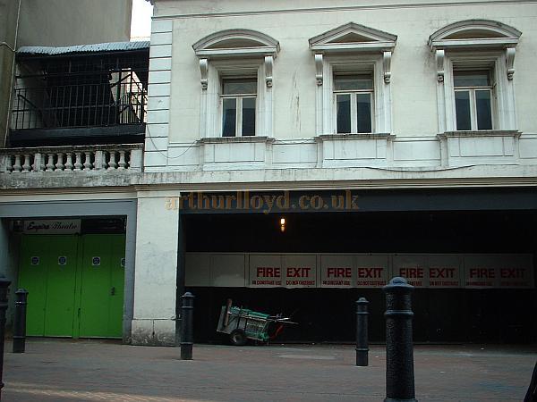 Empire Theatre Side elevation and exits - Photo M.L. 2003