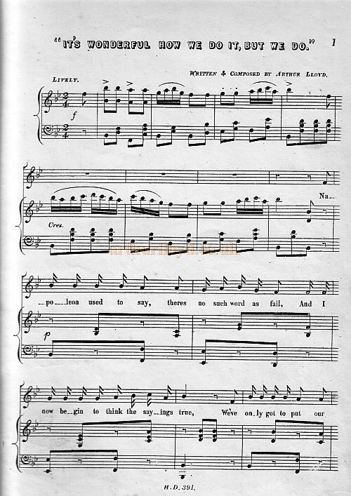 Arthur Lloyd's 'It's Wonderful How We Do It, But We Do'