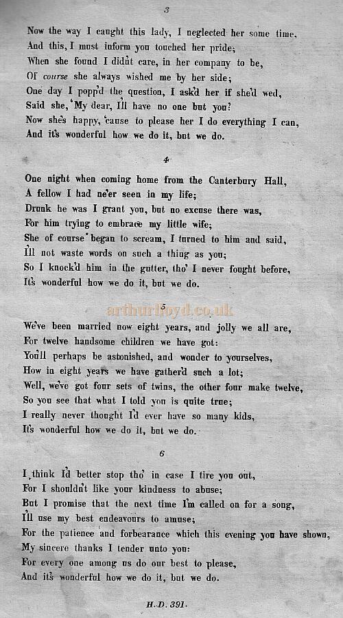 Arthur Lloyd's 'It's Wonderful How We Do It, But We Do'