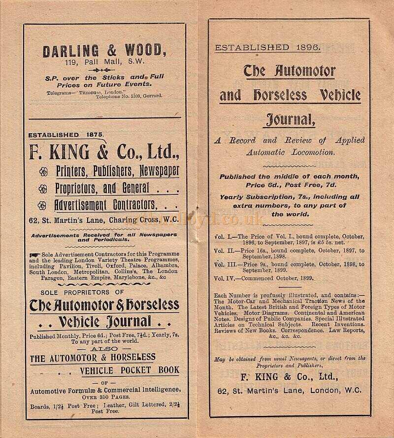 The Canterbury Music Hall dated Wednesday 28th February 1900, generously donated by Mr. John Moffatt.