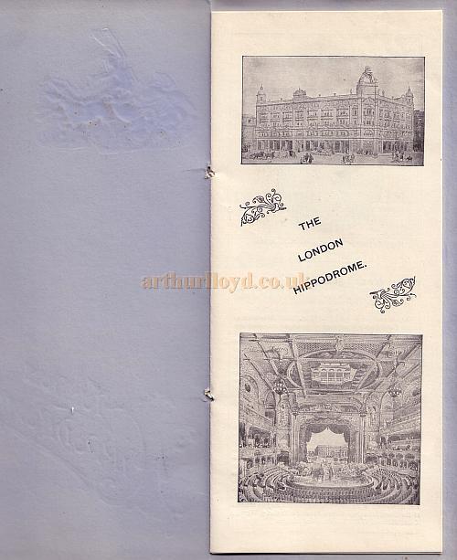 A London Hippodrome Programme from July 30th 1900