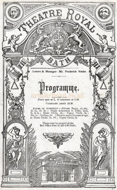 A Programme Cover for The D'Oyly Carte Opera Company's 'H.M.S. Pinafore' and 'Four By Honours' on 8th December 1879 - Courtesy Simon Moss, stagememories. 