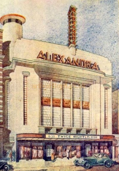 The Original Frontage of the 1935 and Present Birmingham Alexandra Theatre.