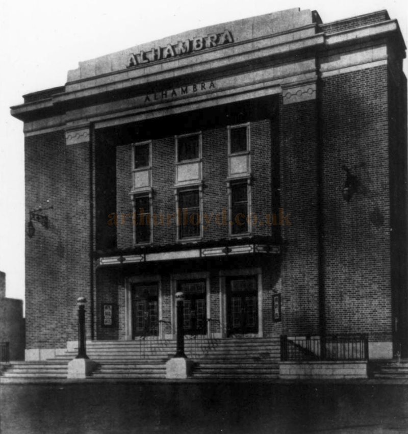 The Exterior and Main Entrance of the Alhambra Cinema, Birmingham - From the Academy Architecture and Architectural Review of 1929.
