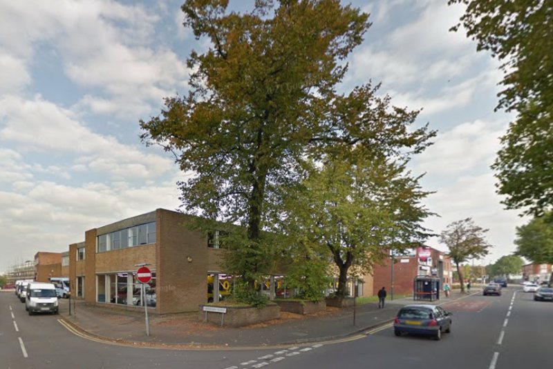 A Google StreetView Image of the site of the former Alhambra Cinema, Birmingham - Click to Interact.
