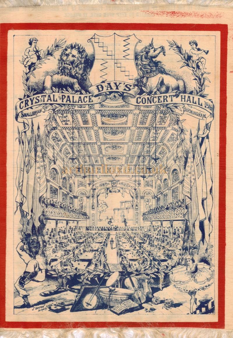 The Silk 29th Anniversary Programme for Day's Crystal Palace, Birmingham, September the 17th 1891 - Courtesy Robert Wild