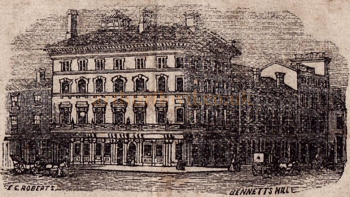 A Sketch of Holder's Grand Concert Hall, Birmingham - From the programme for the venue shown on this page - Courtesy Ian Gibb