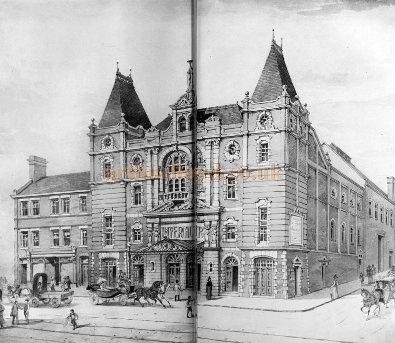 A sketch of the Imperial Theatre, Bordesley - From The Building News and Engineering Journal, May 12th 1899 