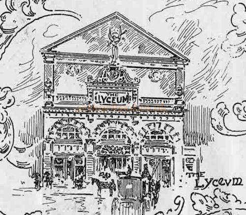 The Lyceum Theatre, Birmingham - From an illustration in the Playgoer of 1901 / 1902 - Courtesy Iain Wotherspoon.