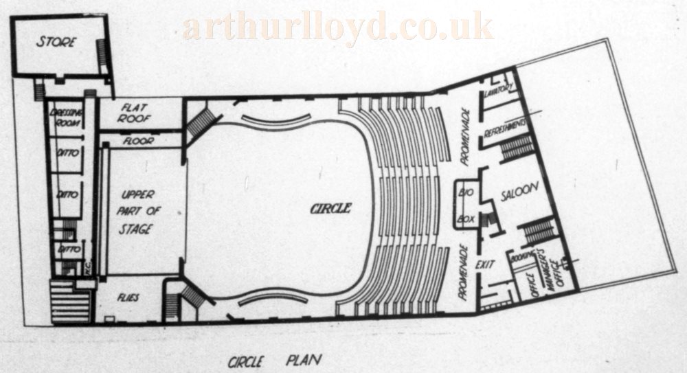 Plans of the Newtown Palace Theatre, Birmingham when it first opened in 1914 - From The Builder, 26th of June 1914.