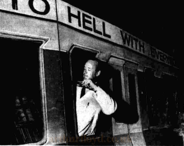 Roger Hewitson working on a set for 'Orpheus in the Underworld' at the Empire Scenic studios, Smethwick, formerly the Empire Theatre - From the Birmingham Daily Post, 30th of August 1967.
