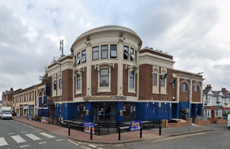 A Google StreetView Image showing the former Windsor Theatre, Smethwick in June 2022 - Click to Interact.