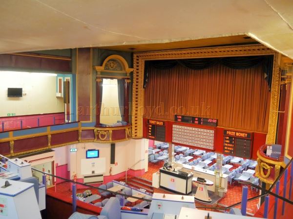 The Auditorium and Stage of the former Bishop Auckland Hippodrome, today in use as a Majestic Bingo Club - Courtesy Derek Mathieson.