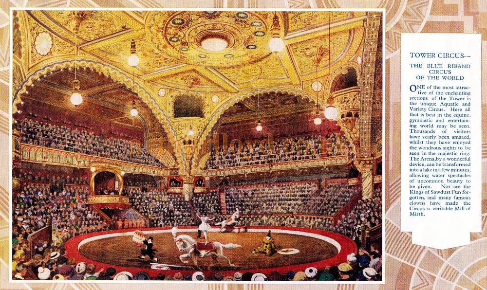 Blackpool's Tower Circus - From a Souvenir Brochure for 1932 - Courtesy Colin Davies.