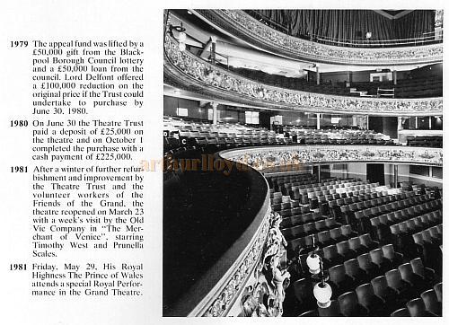 Souvenir Programme for The Royal Performance in the presence of His Royal Highness The Prince of Wales on the Evening of Friday May 29th 1981 at The Grand Theatre Blackpool 