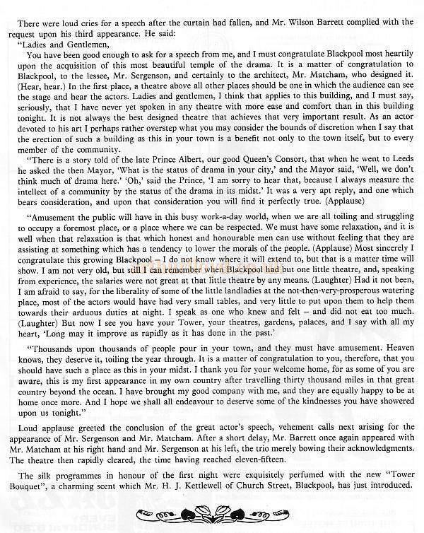 A Programme for the reopening of the Blackpool Grand Theatre on the 25th July 1977 