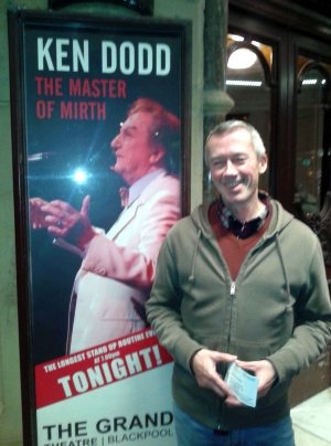 The creator of this website, Matthew Lloyd, outside the Grand Theatre, Blackpool in November 2013.