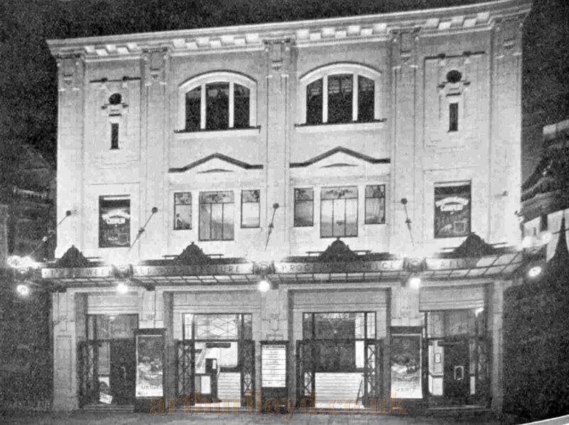The Front Elevation of the Princess Cinema, Blackpool in 1926 - From The Bioscope, 10th of June 1926.