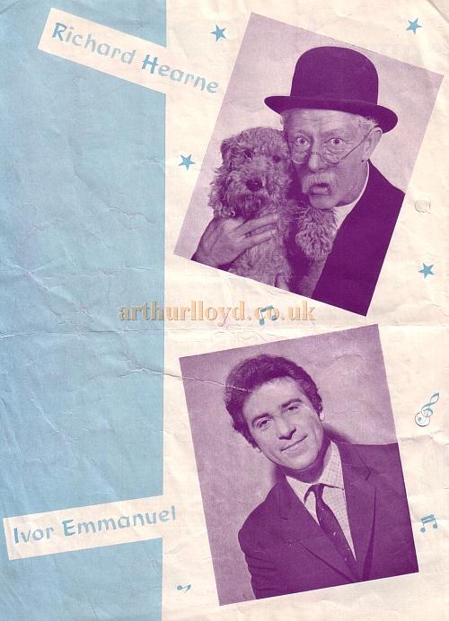 A programme for 'The Big Show' of 1961 at the Blackpool Opera House - Courtesy Roy Cross