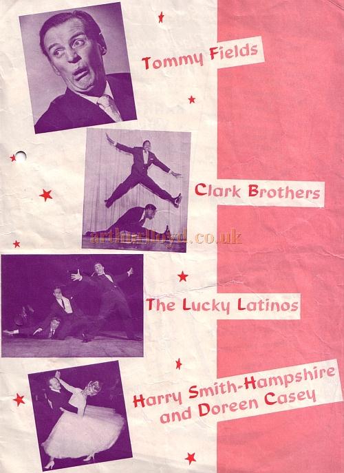 A programme for 'The Big Show' of 1961 at the Blackpool Opera House - Courtesy Roy Cross