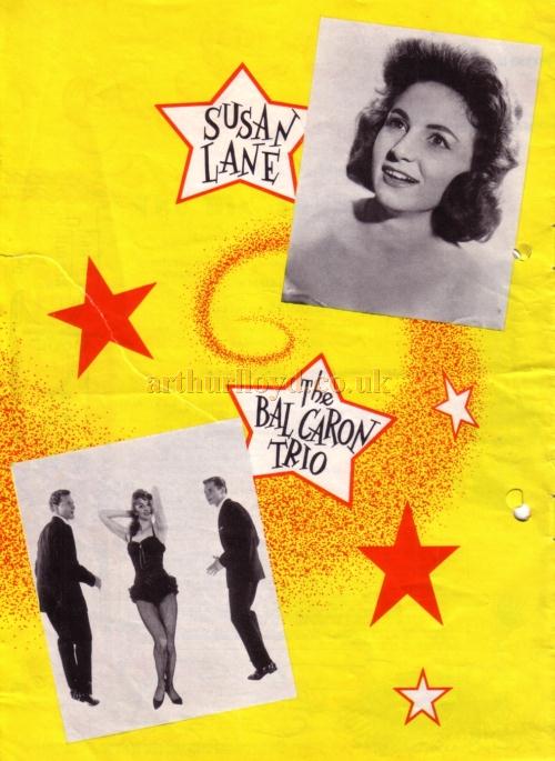 A programme for 'The Big Show' of 1963 at the Blackpool Opera House - Courtesy Roy Cross