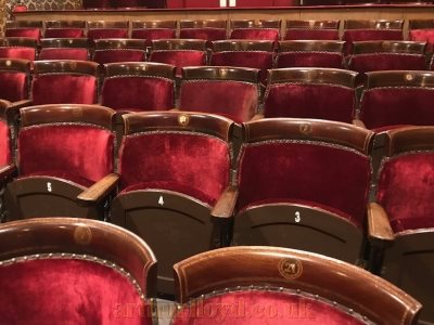 Some of the seats from the former Synod Hall, Edinburgh now situated in the Barony Theatre - Courtesy Keith Hewitt, Trustee of the Barony Theatre.