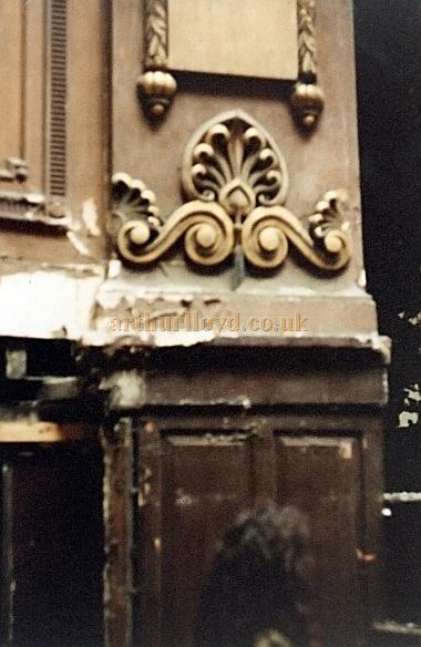 Plasterwork details of the former Theatre Royal, Bradford shortly before demolition in 1989 - Courtesy Tim Walker 