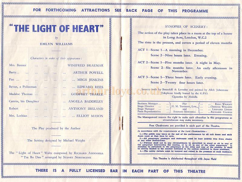 A Programme for the Imperial Theatre, North Street, Brighton