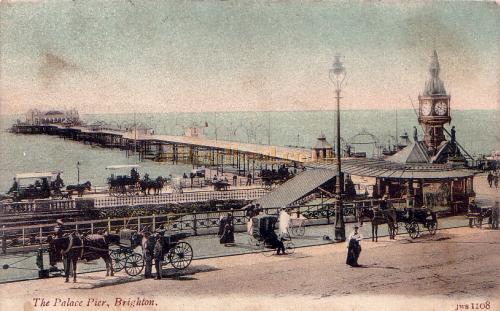 The Palace Pier, Brighton - From a postcard sent in 1913