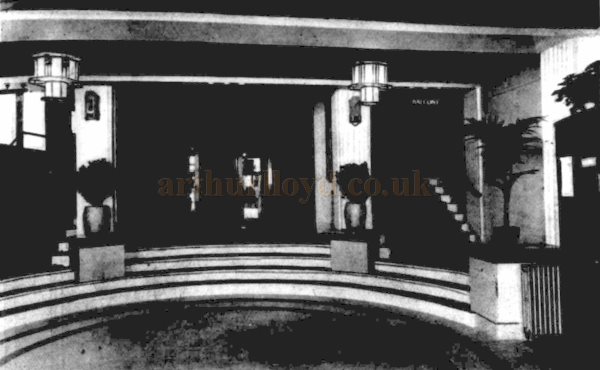 The Savoy Theatre, Brighton's Entrance Foyer from East Street - From The Kinematograph Weekly, 14th of August 1930.