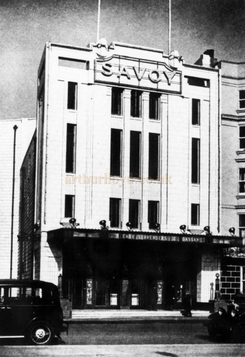 The Grand Junction Parade Facade of the Savoy Theatre, Brighton when it first opened in 1930 - From The Architects' Journal, 8th of April 1931.