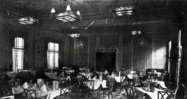 The First Floor Restaurant of the Savoy Theatre, Brighton when it first opened in 1930 - From The Architects' Journal, 8th of April 1931.