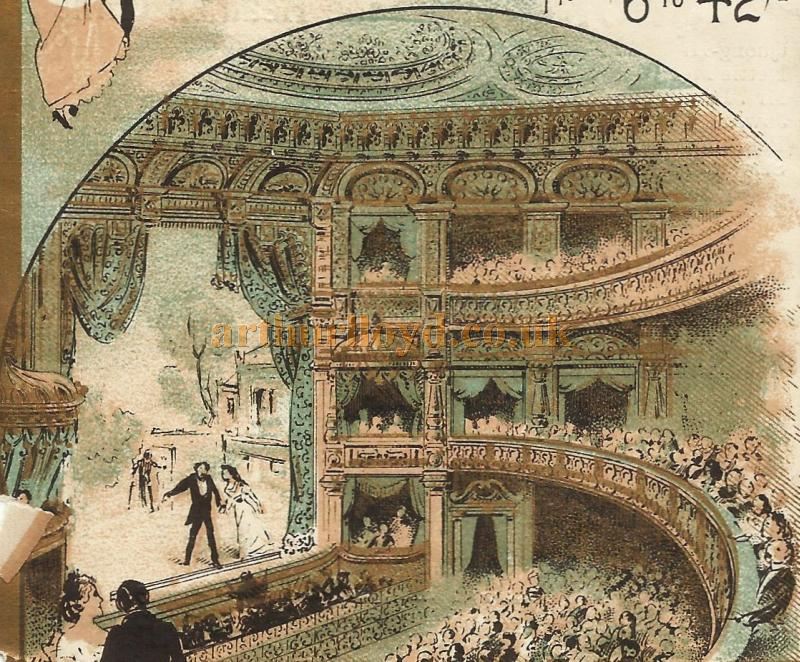 The Auditorium of the Metropole Theatre, Camberwell - From a Programme for 'Our Flat' at the Theatre in March 1898 - Courtesy David Garratt. Click to see the entire programme.
