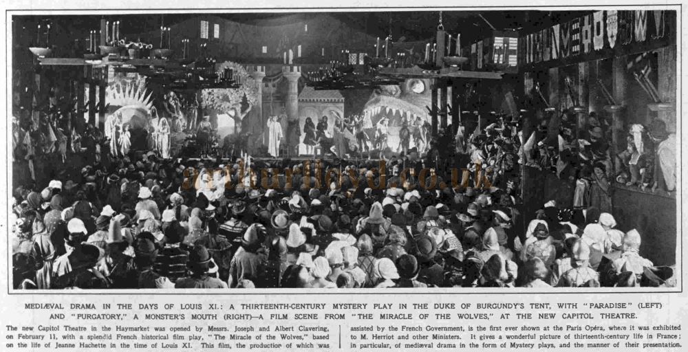 A Scene from the Film 'The Miracle of the Wolves' - From the ILN, February 21st 1925.